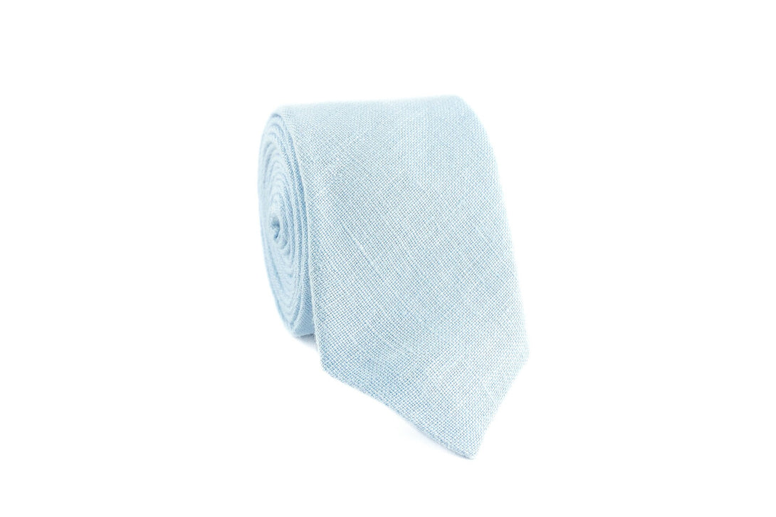 Ice blue color pocket square or handkerchief for men available with matching bow tie or necktie for man