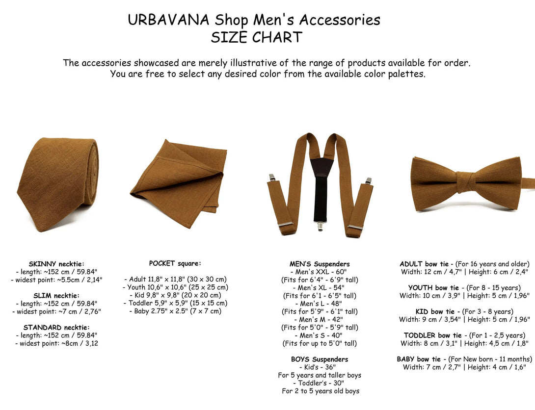 Big-Day crew Ivory linen bow tie or necktie for men and boys available with matching pocket square or suspenders as a gift for groomsmen