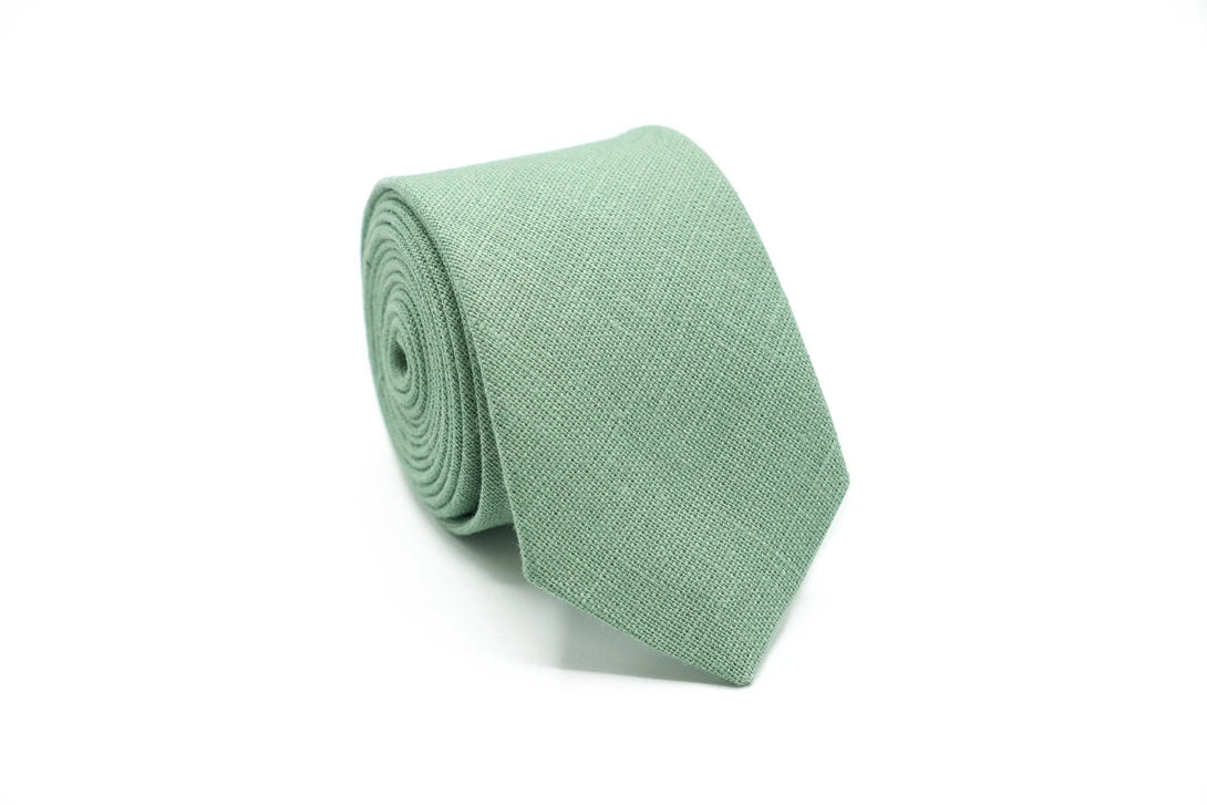 Sage Green wedding necktie, available for groomsmen or formal events.