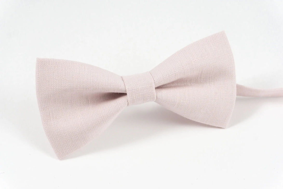 Light Dusty rose color groomsmen or usher ties for weddings / Ring bearer bow tie and necktie for man