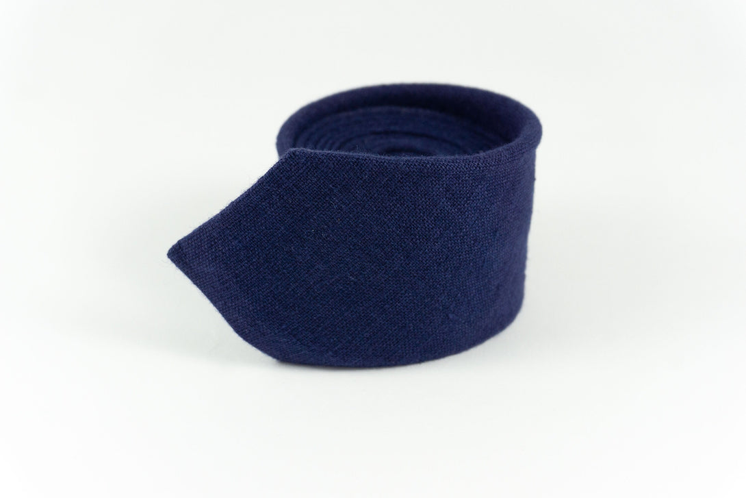 Dark Blue linen bow ties for men and toddler boys