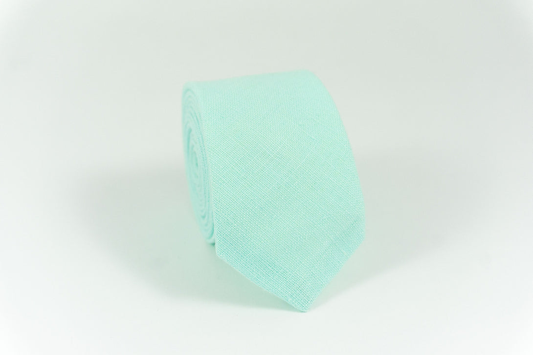 Mint color mens neckties for weddings