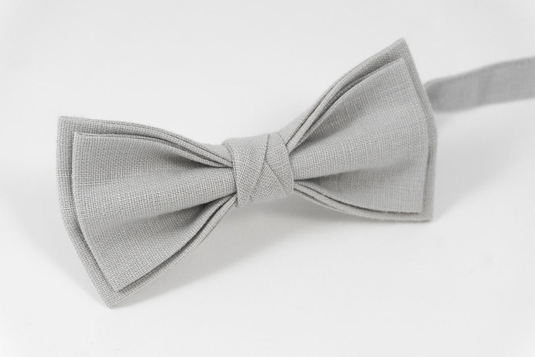 Light Gray wedding bow ties for groomsmen gifts