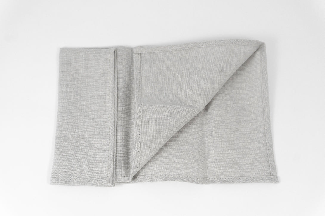 Light Gray linen pocket square