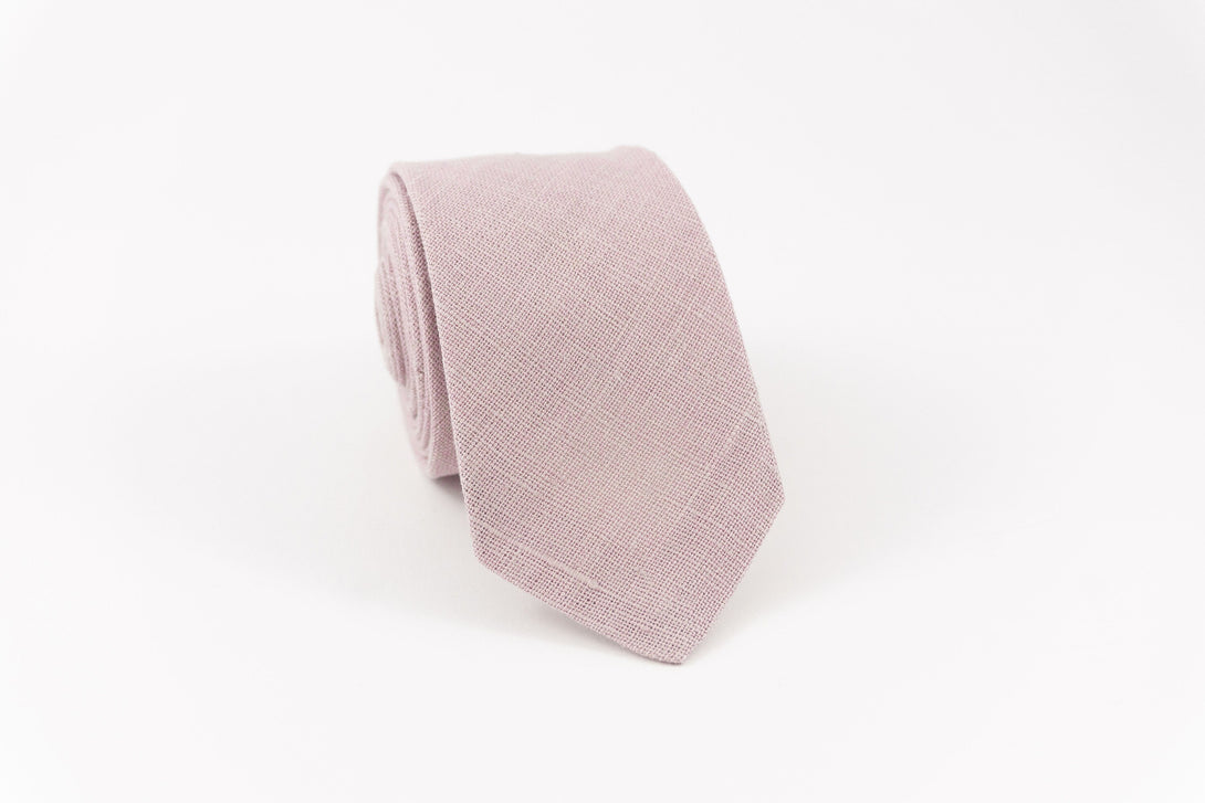 Pale purple linen bow tie for your weddings and groomsmen