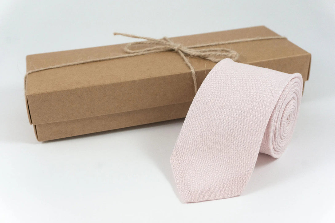 Light Dusty Rose groomsmen and groom necktie for weddings / Skinny slim or standard necktie for man