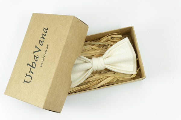 Champagne pre-tied bow ties for wedding - ties for men and baby boys bow ties