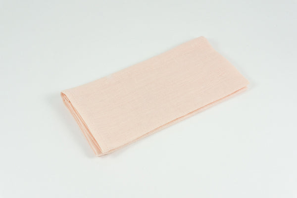 Light peach color linen pocket square