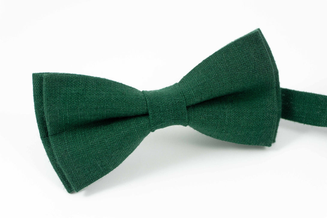 Dark green classic pre-tied mens ties for weddings - bow ties for men