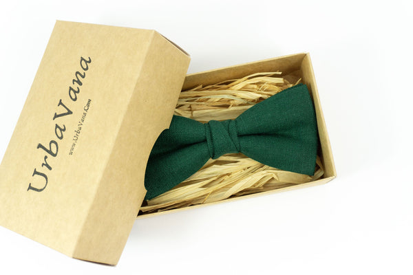 Dark green classic mens wedding bow ties for groomsmen - ties for men