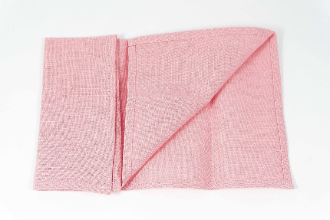 Pink color pre-tied linen bow tie for wedding - wedding bow tie gift for groomsmen