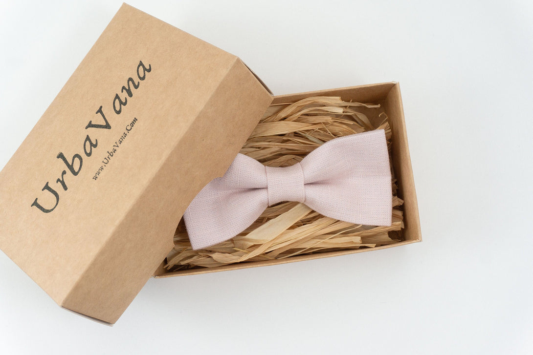 Light dusty rose mens pre-tied bow ties