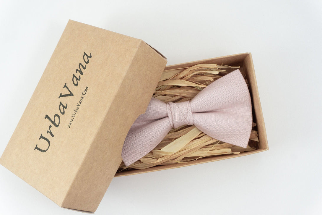 Light dusty rose wedding bow ties for groom - bow ties for men and ring bearer bow ties