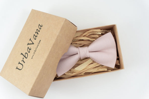 Light dusty rose wedding bow ties for groom - bow ties for men and ring bearer bow ties