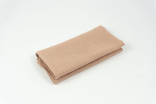 Light brown color linen pocket square for men available with necktie