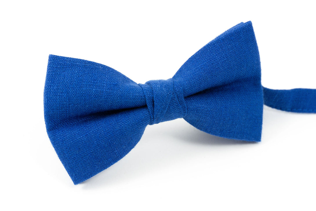 Royal blue bow ties for men and pre-tied boys bow ties