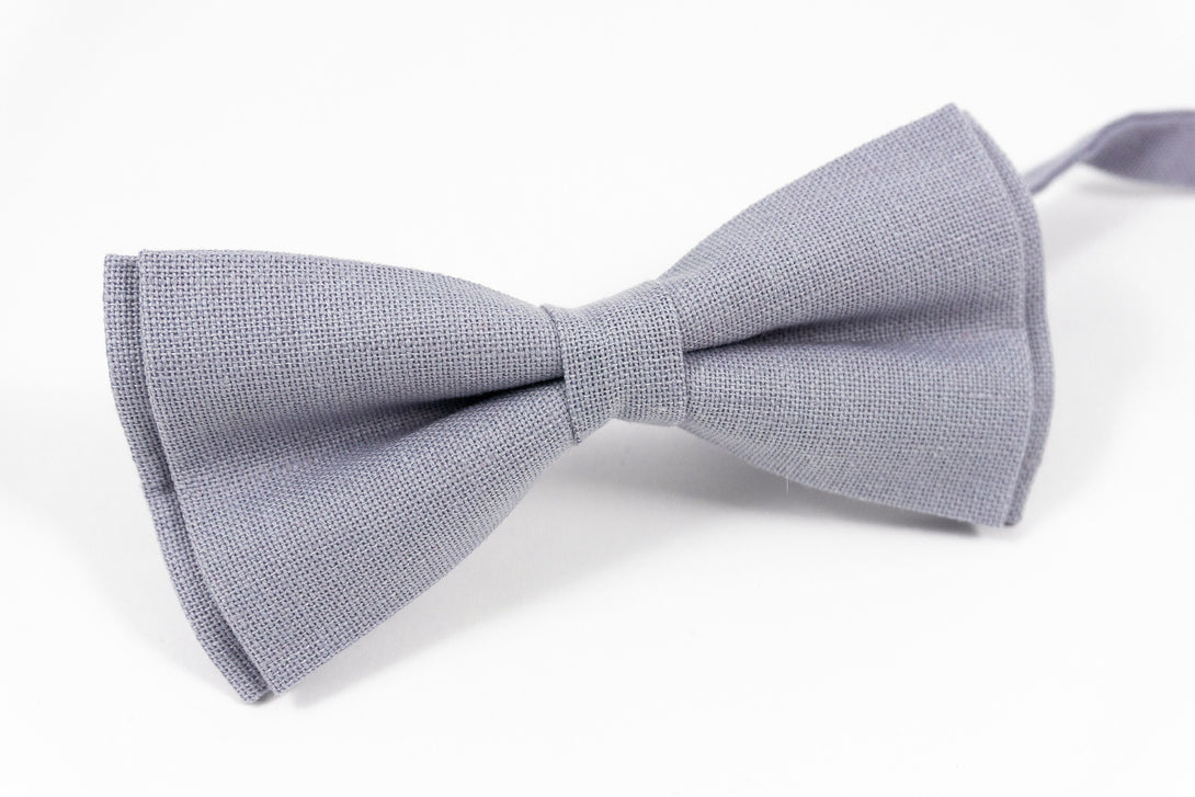 Lilac grey classic pre-tied bow ties for men and baby kids