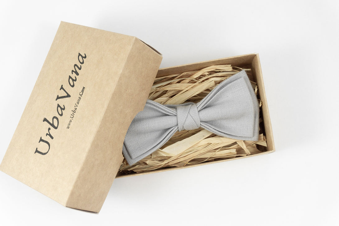 Light Gray wedding bow ties for groomsmen gifts