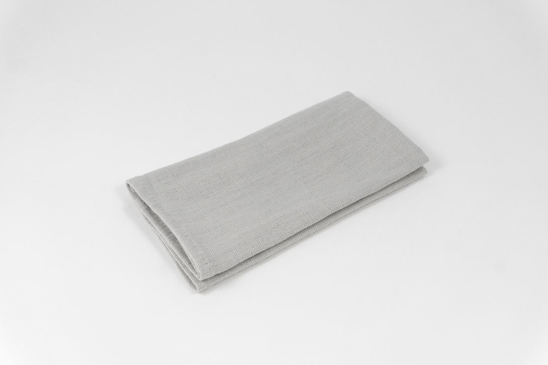 Light Gray linen pocket square