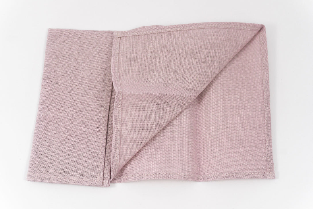 Pale purple color linen pocket square or handkerchief for men available with matching necktie for man