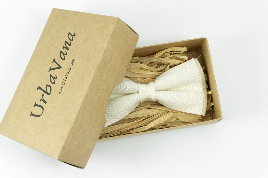 Champagne color bow ties for men and boys