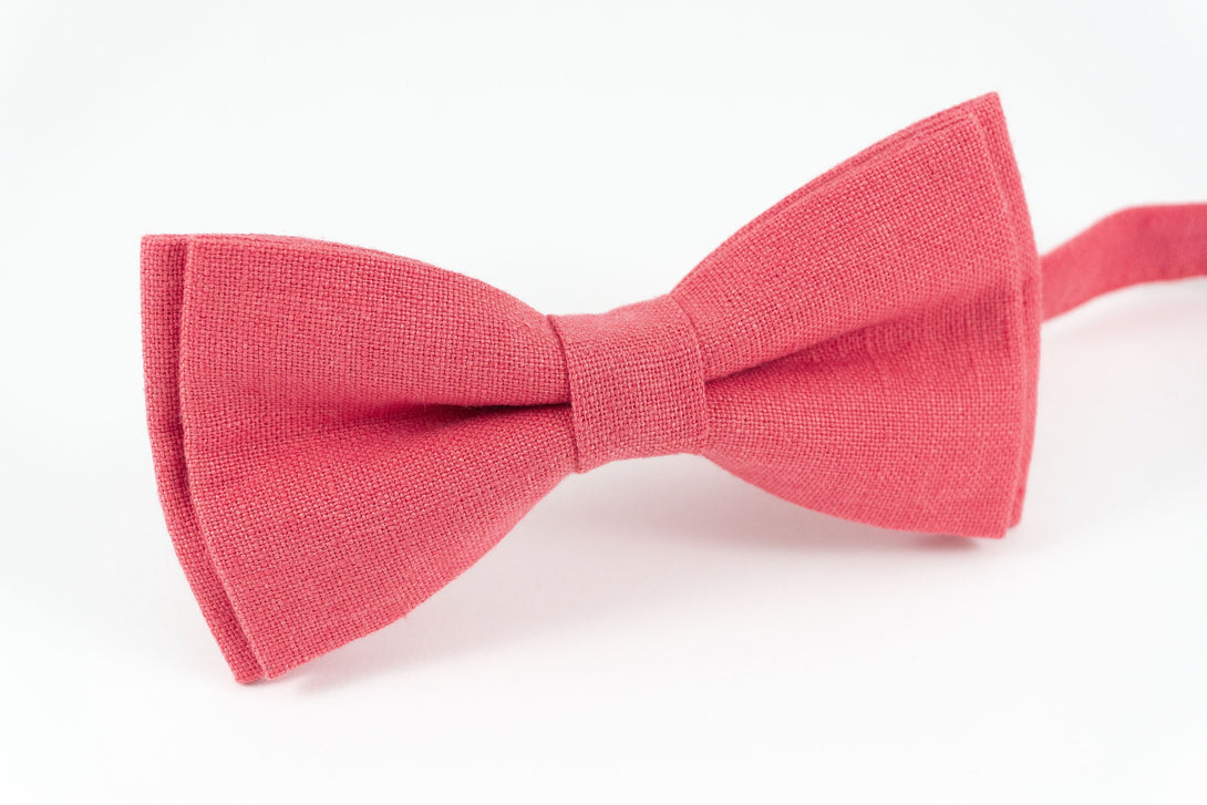 Coral color bow ties for weddings - perfect for groomsmen gift