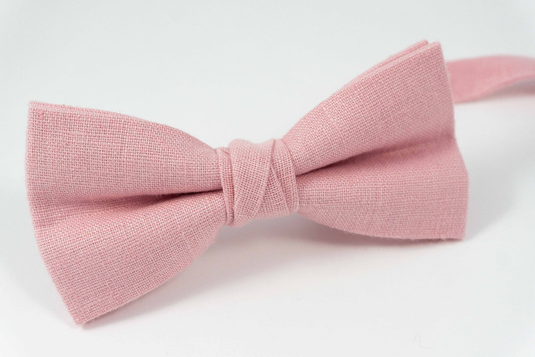 Pink classic mens wedding bow ties for groomsmen - pink wedding necktie