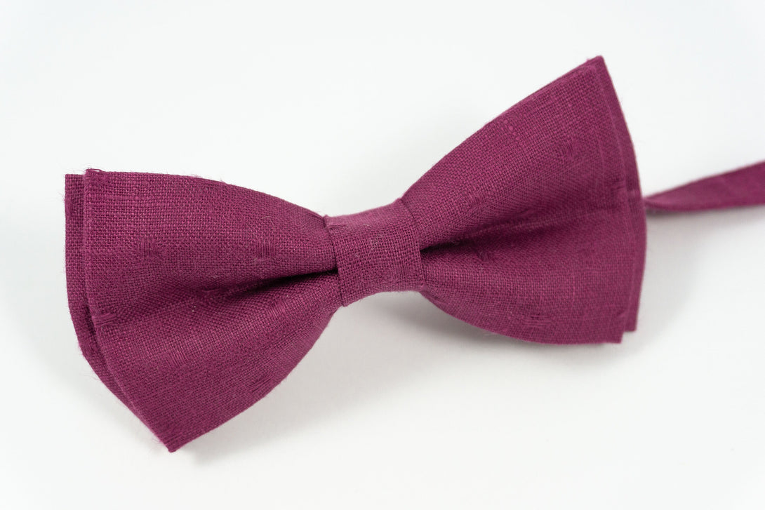 Burgundy color patterned classic style wedding bow ties for groomsmen