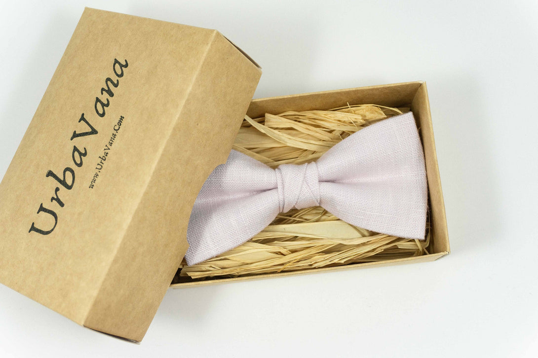 Blush Pink mens wedding bow ties for men and ring bearer bow ties