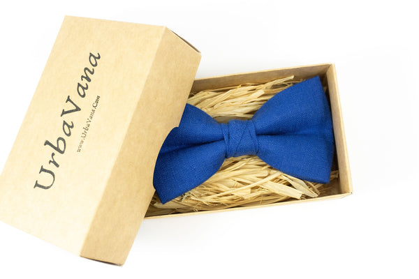 Royal blue bow ties for men and pre-tied boys bow ties