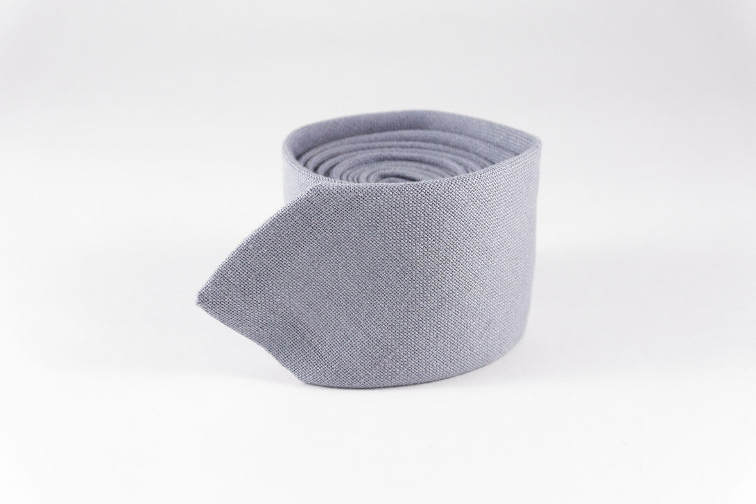 Lilac grey linen wedding bow tie - bow ties for men