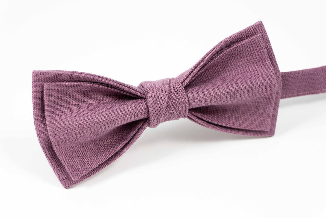 Purple color pre-tied bow tie for men