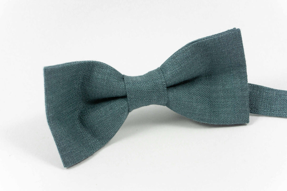 Blue grey pre-tied mens wedding bow ties for weddings - boys and kids bow ties