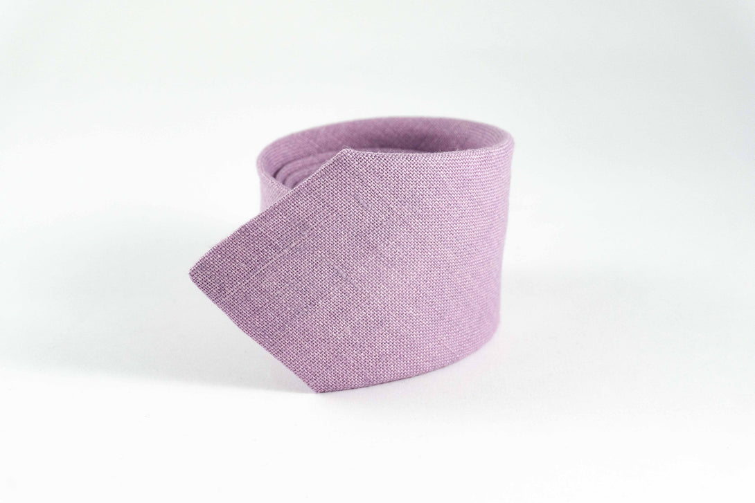 Light purple pre-tied linen mens bow ties