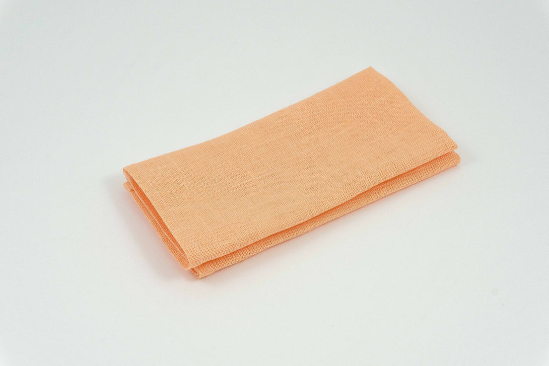 Peach color linen mens necktie