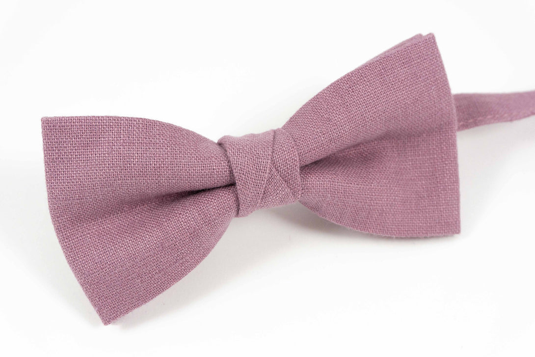 Purple color classic mens bow ties for weddings available with matching pocket square