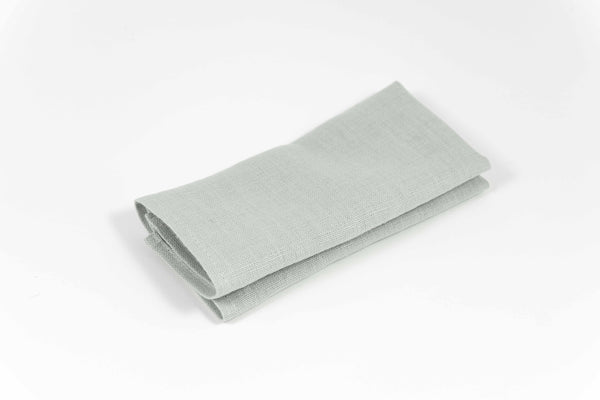 Dusty Grey color linen pocket square or handkerchief for men and boys available with matching bow tie or skinny necktie