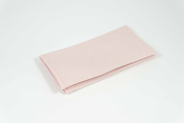 Light dusty rose color linen pocket square or handkerchief for men available with matching bow tie or necktie - dusty rose skinny necktie