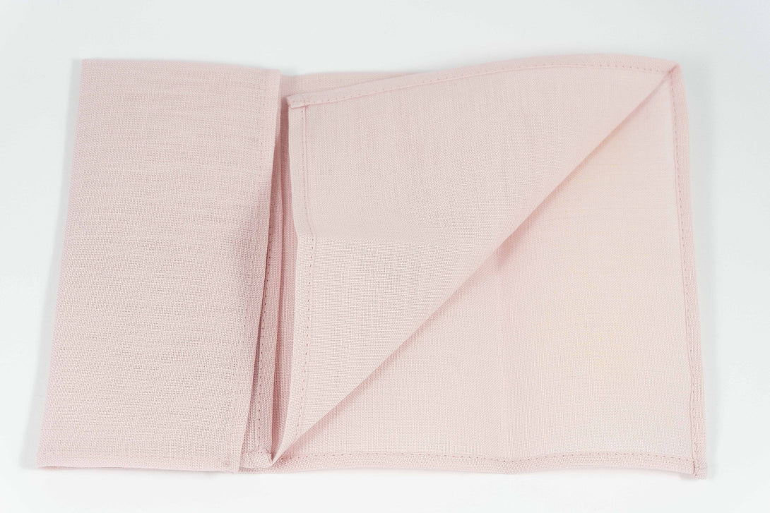 Light dusty rose mens linen wedding bow ties