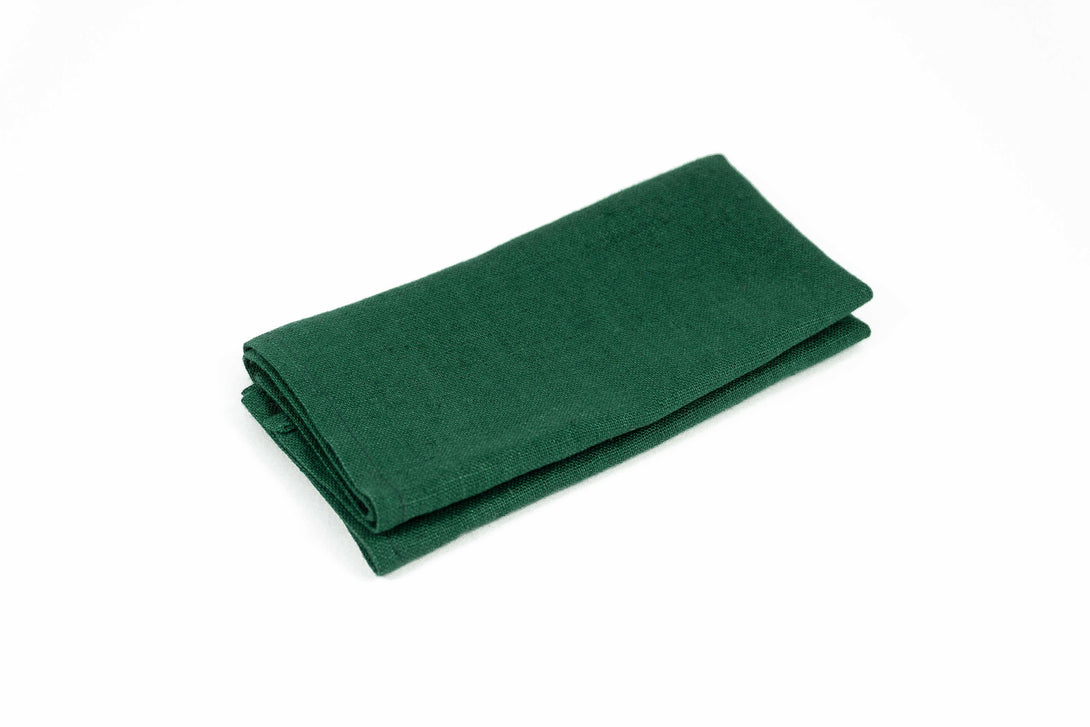 Dark green linen wedding ties for groomsmen and groom - bow ties for men