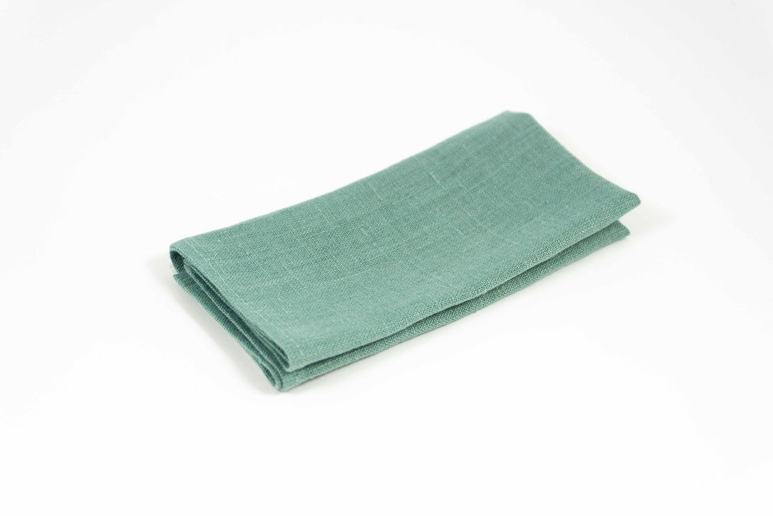 Sea green color pocket square or handkerchief for men available with matching bow tie or necktie for man