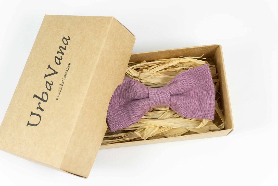 Purple pre-tied groomsmen bow ties for weddings - bow ties for men and toddler