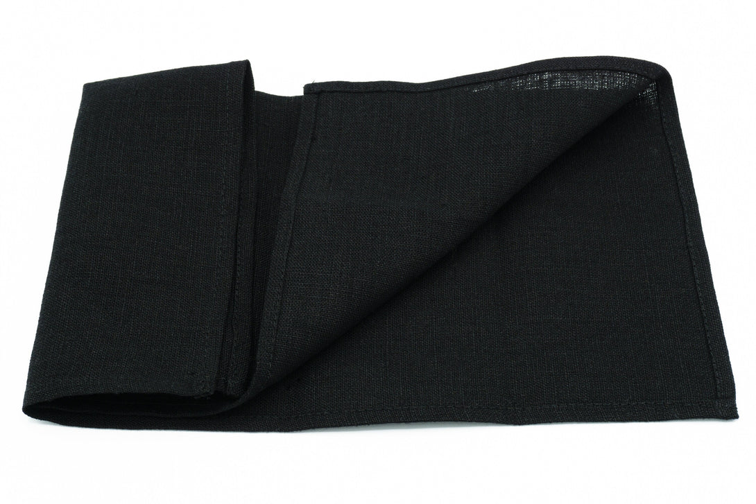 Black blue classic linen bow ties for men