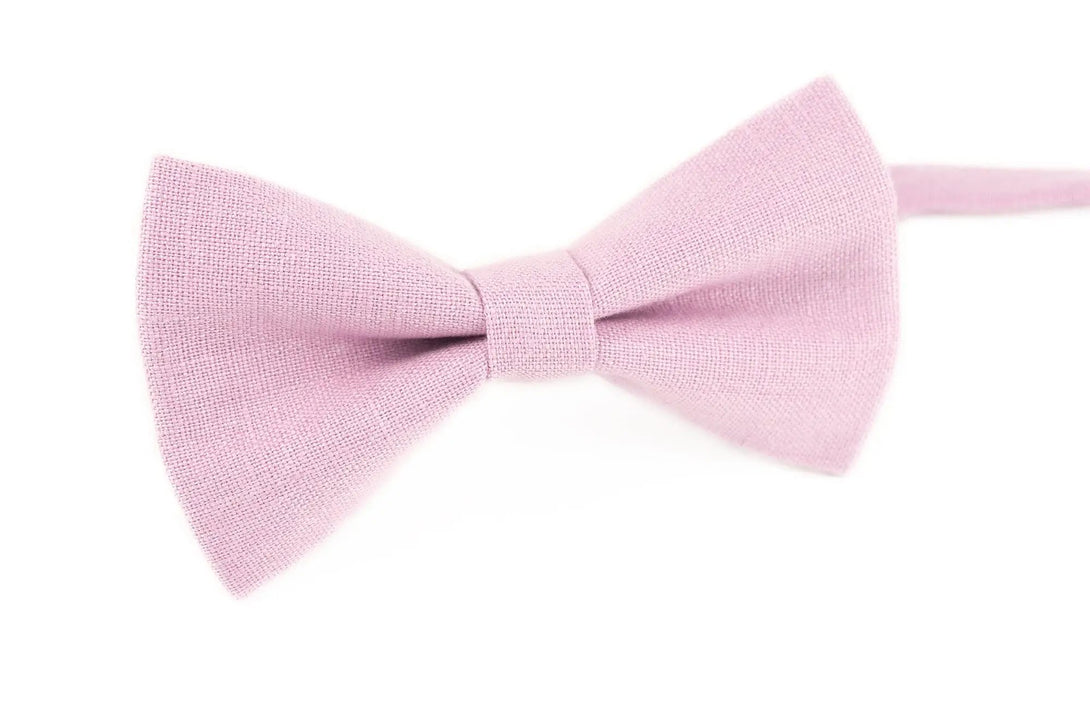 Light purple linen bow ties for men and toddler boys / Unique wedding tie for groomsmen