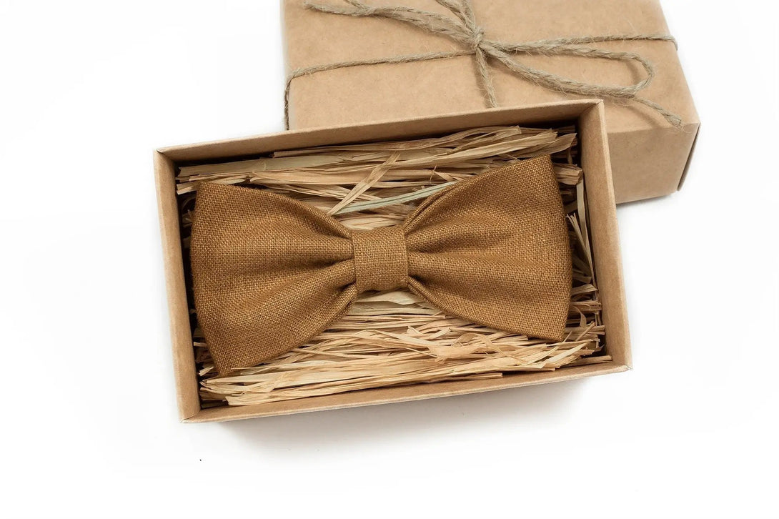 Camel color bow ties for men and toddler boys / Camel handmade daddy and son bow ties for father's day gift