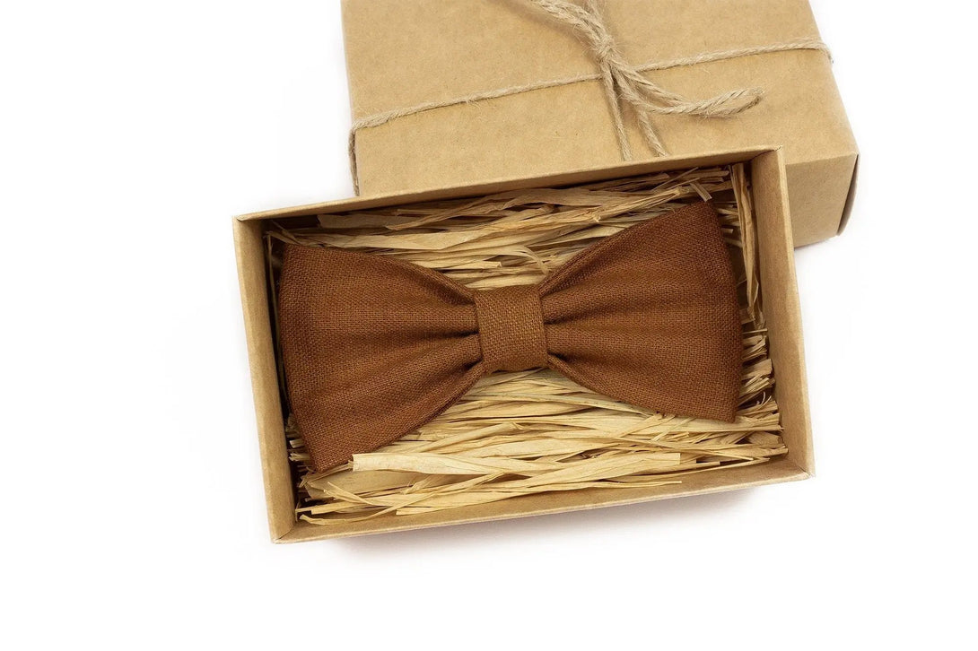 Cinnamon brown men's bow tie for fathers day gift or unique gift for birthday / Bow ties for men and toddler baby boys