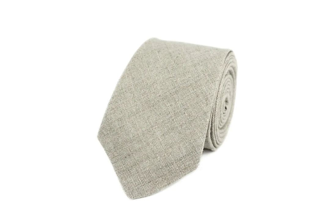 Natural linen color linen pocket square / handkerchief available with groomsmen necktie / Rustic wedding gift for men