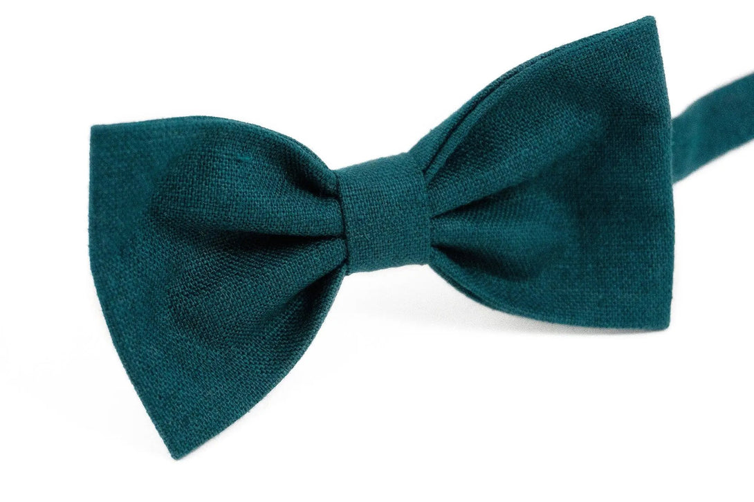 Teal green wedding bow ties for groomsmen proposal gift / Future father in law gift and anniversary gift for husband