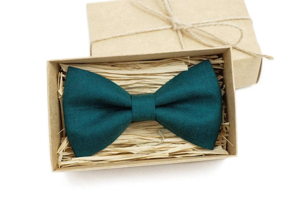 Teal green men's bow tie for fathers day gift or unique gift for birthday / Bow ties for men and toddler baby boys