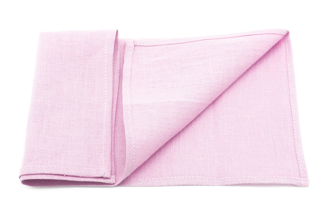 Light Purple color linen pocket square or handkerchief for men available with matching necktie or bow tie